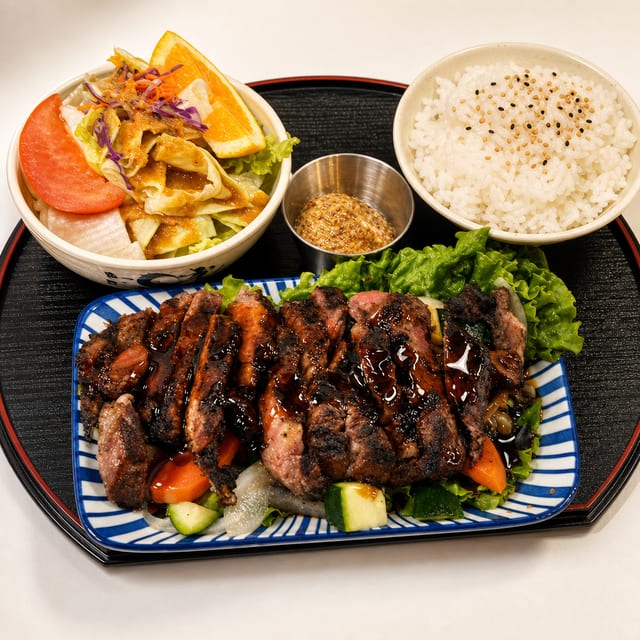 Ribeye Steak Teriyaki.