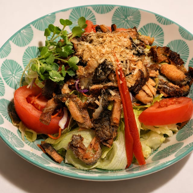 Salmon Skin Salad.