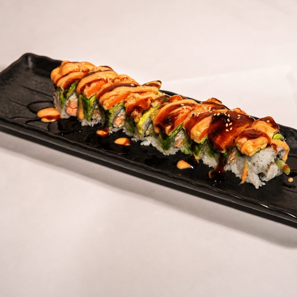 Creamy Yam Tempura Roll.