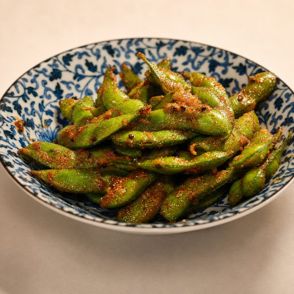 Edamame Spicy Garlic.
