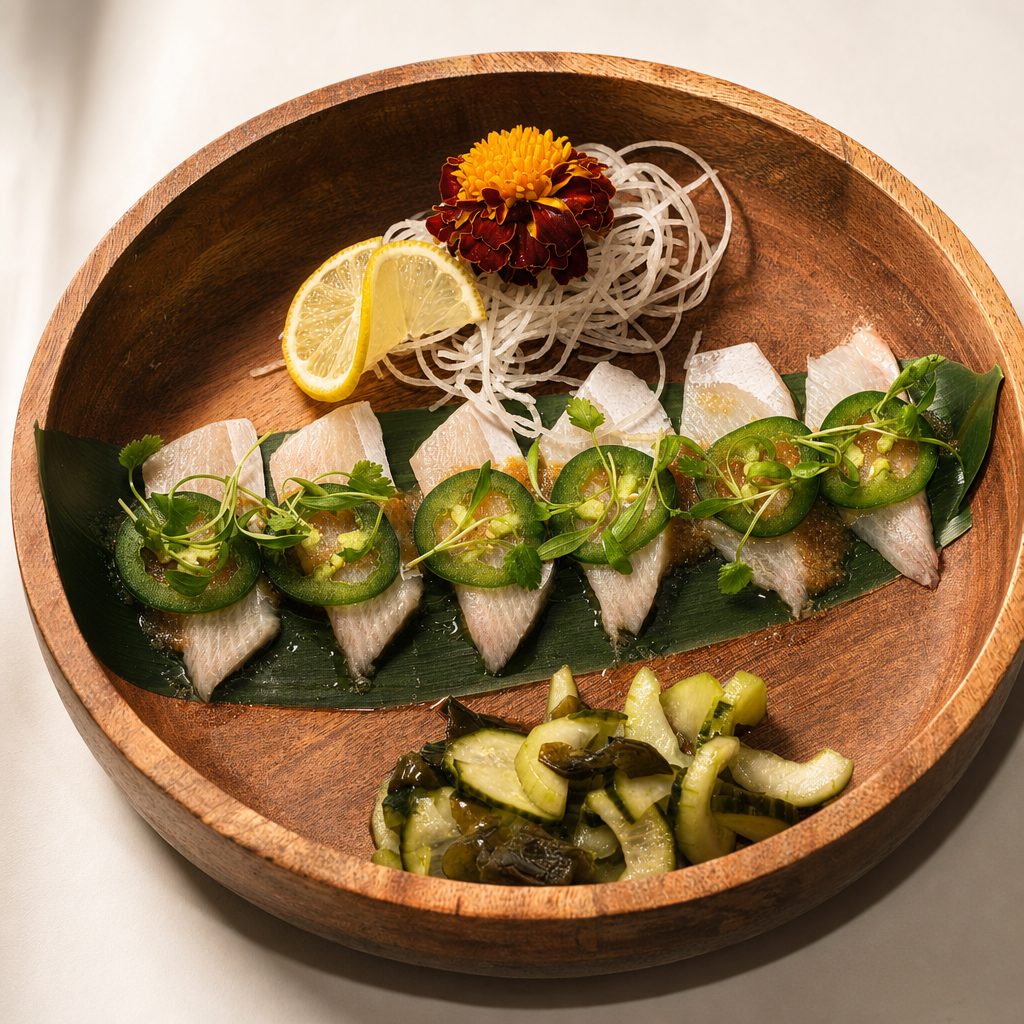 Yellowtail Jalapeno Sashimi.