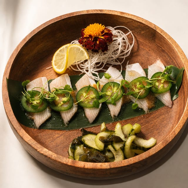 Yellowtail Jalapeno Sashimi.