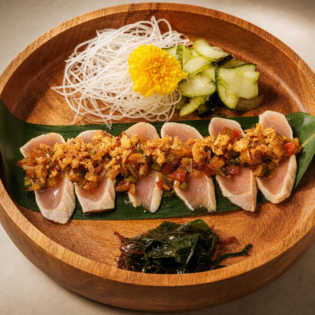 Crispy Albacore Sashimi.